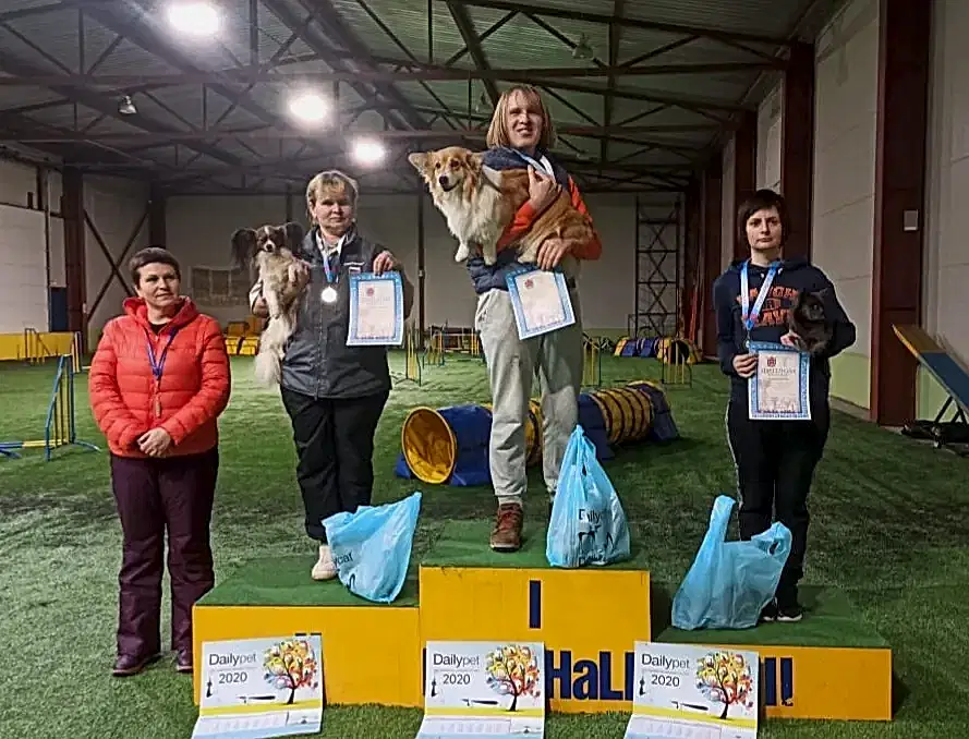 Призеры Чемпионата Алматы по аджилити 2020 класса Рост в категории Той