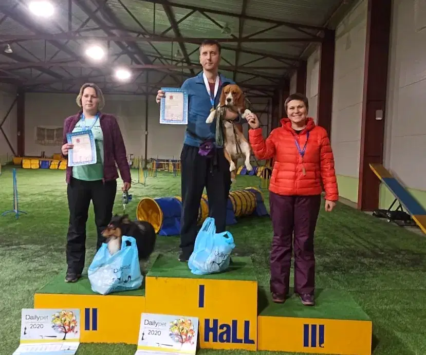 Призеры Чемпионата Алматы по аджилити 2020 класса Старт в категории Мини