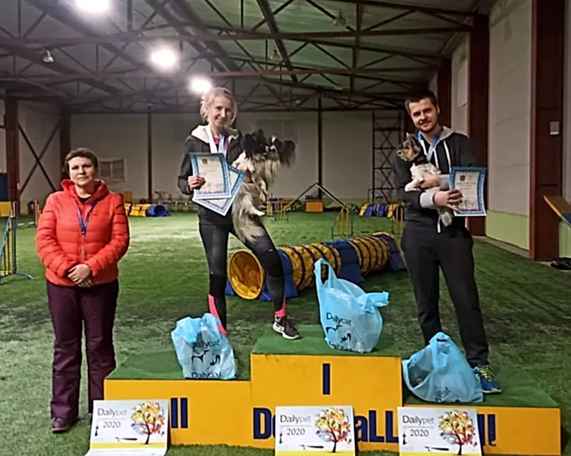 Призеры Чемпионата Алматы по аджилити 2020 класса Старт в категории Той