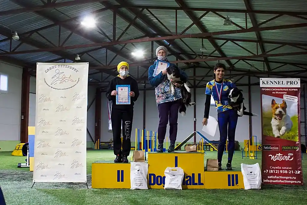 Призеры Чемпионата Алматы 2021 по аджилити (джампинг, профи, медиум)