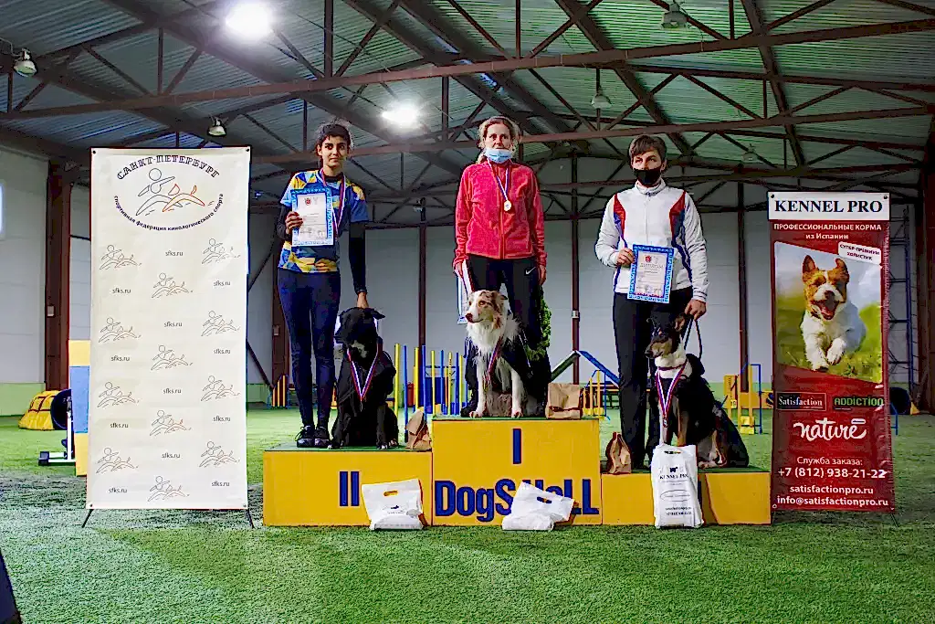 Призеры Чемпионата Алматы 2021 по аджилити (джампинг, профи, макси)