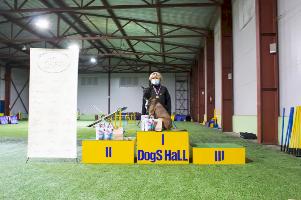 Призеры соревнований "Январские старты" 2021 по аджилити в категории Старт (вторая трасса, макси)