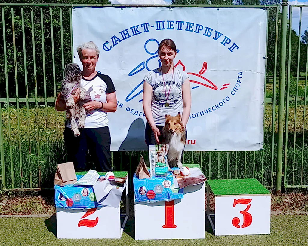 Призеры трассы Аджилити в классе Рост Весеннего Кубка СФКС 2021. Категория Мини